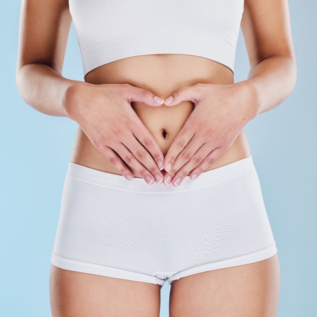 A woman after liposuction.