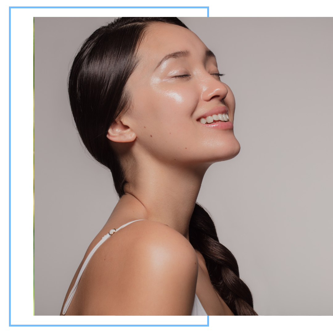 woman with glowing skin