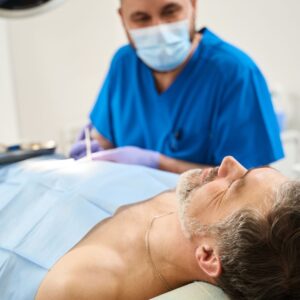 man undergoing surgery
