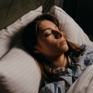 A woman sleeping