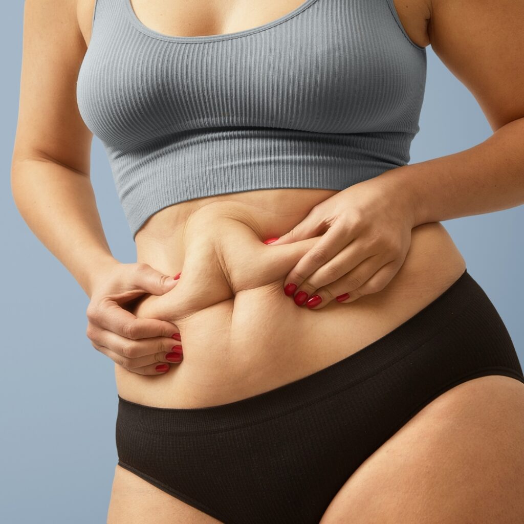 excess skin on a stomach