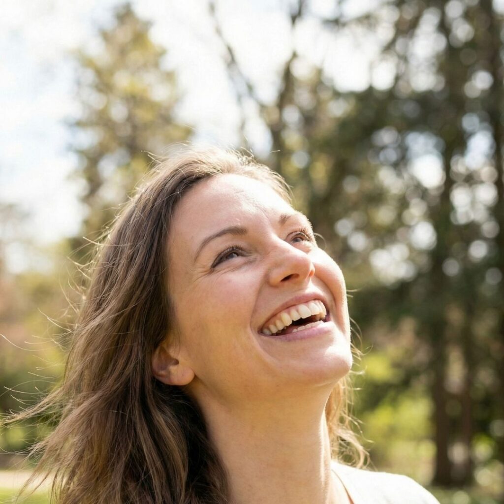 smiling person
